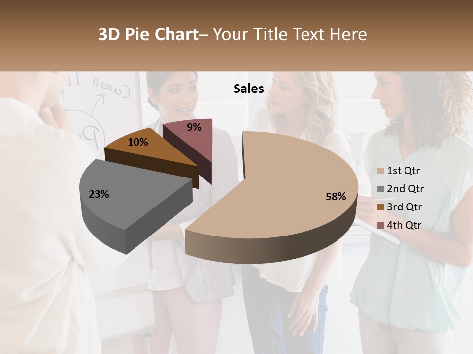 A Group Of People Standing In Front Of A Whiteboard PowerPoint Template