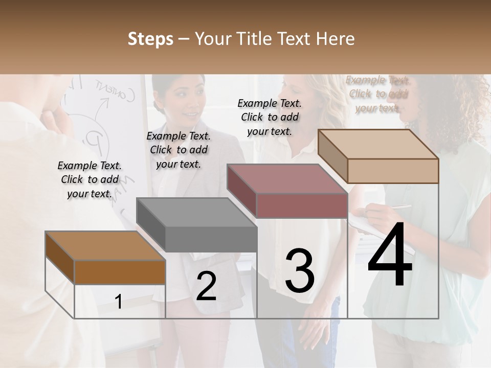 A Group Of People Standing In Front Of A Whiteboard PowerPoint Template