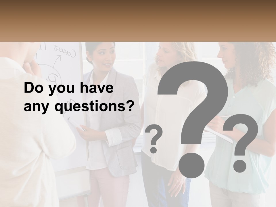 A Group Of People Standing In Front Of A Whiteboard PowerPoint Template