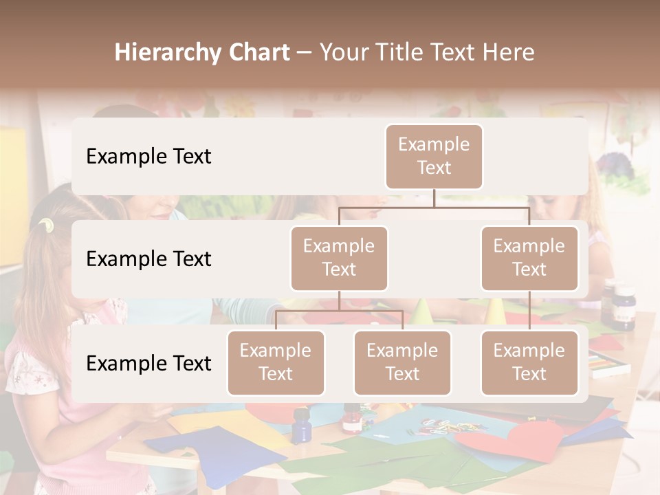 A Group Of Children Sitting Around A Table PowerPoint Template