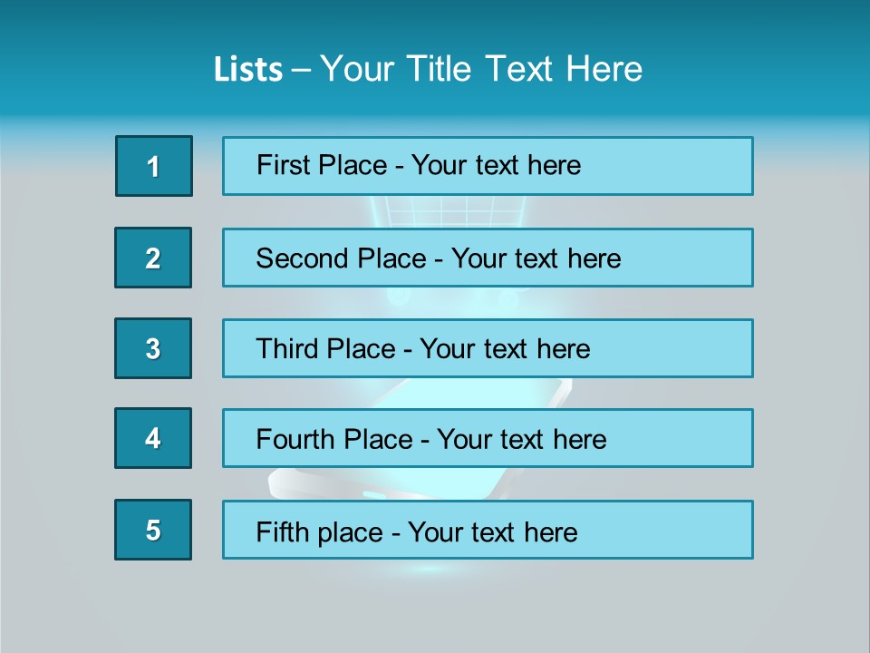 A Shopping Cart On Top Of A Cell Phone PowerPoint Template