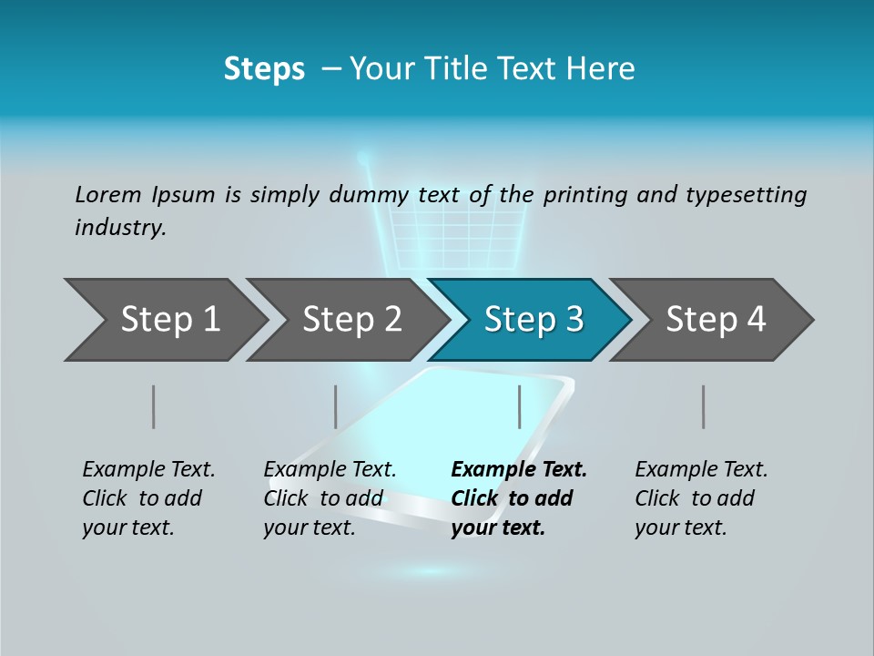 A Shopping Cart On Top Of A Cell Phone PowerPoint Template