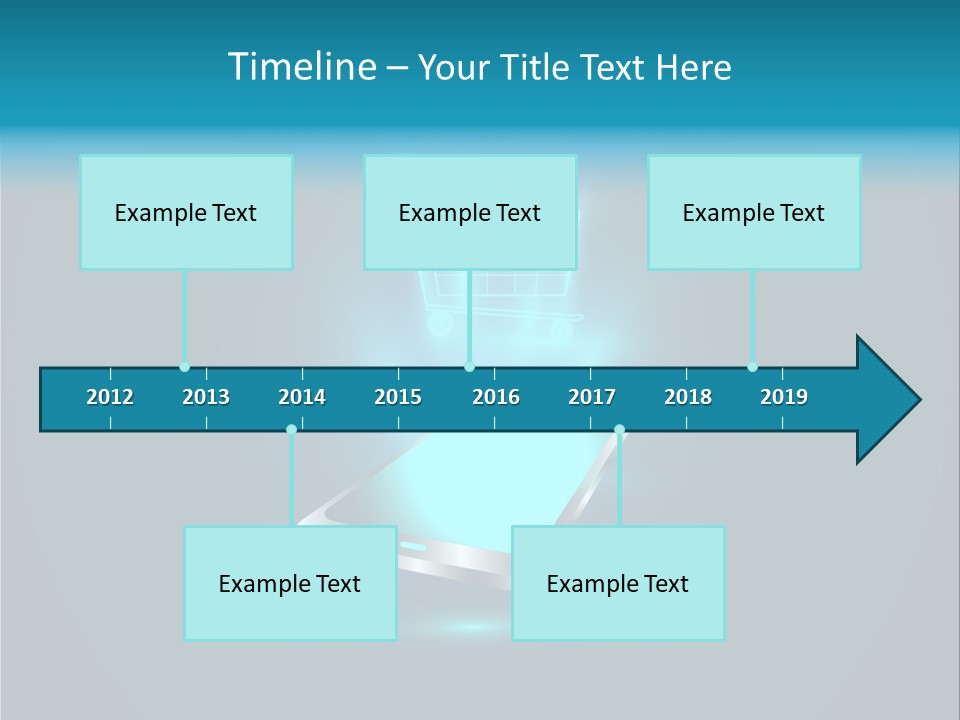 A Shopping Cart On Top Of A Cell Phone PowerPoint Template