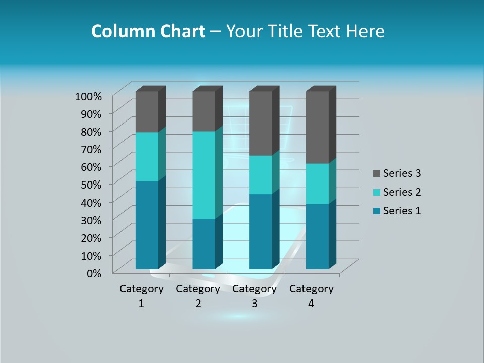 A Shopping Cart On Top Of A Cell Phone PowerPoint Template