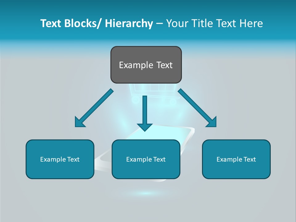 A Shopping Cart On Top Of A Cell Phone PowerPoint Template