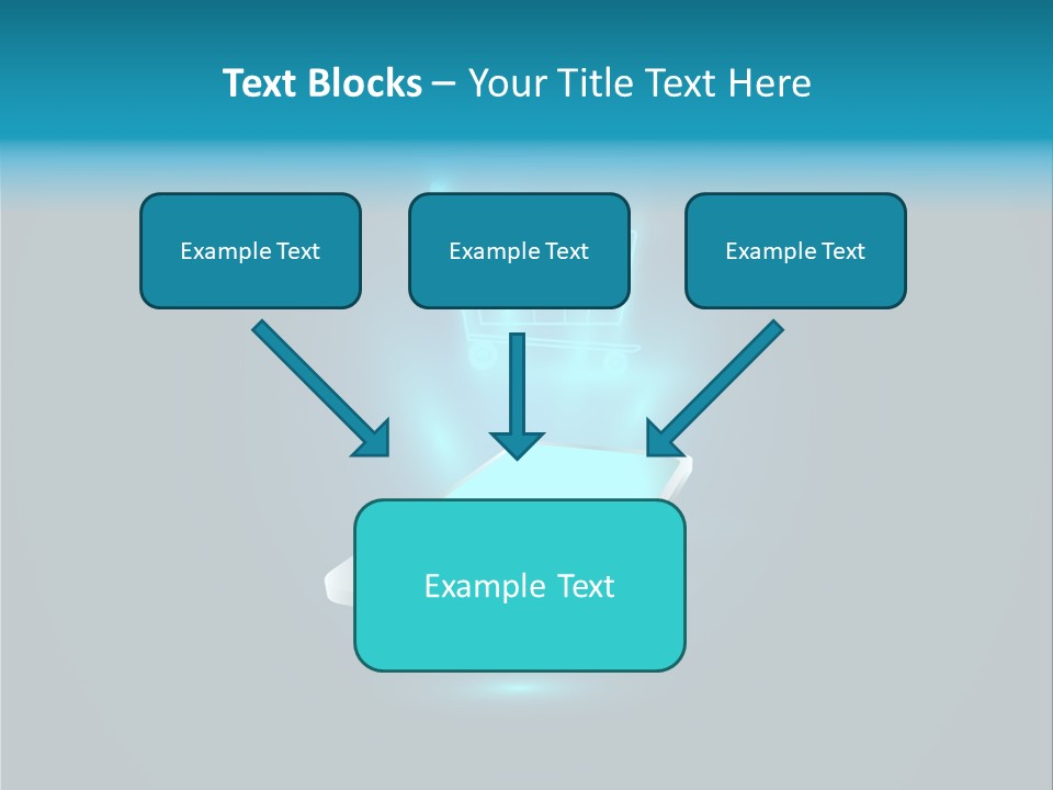 A Shopping Cart On Top Of A Cell Phone PowerPoint Template