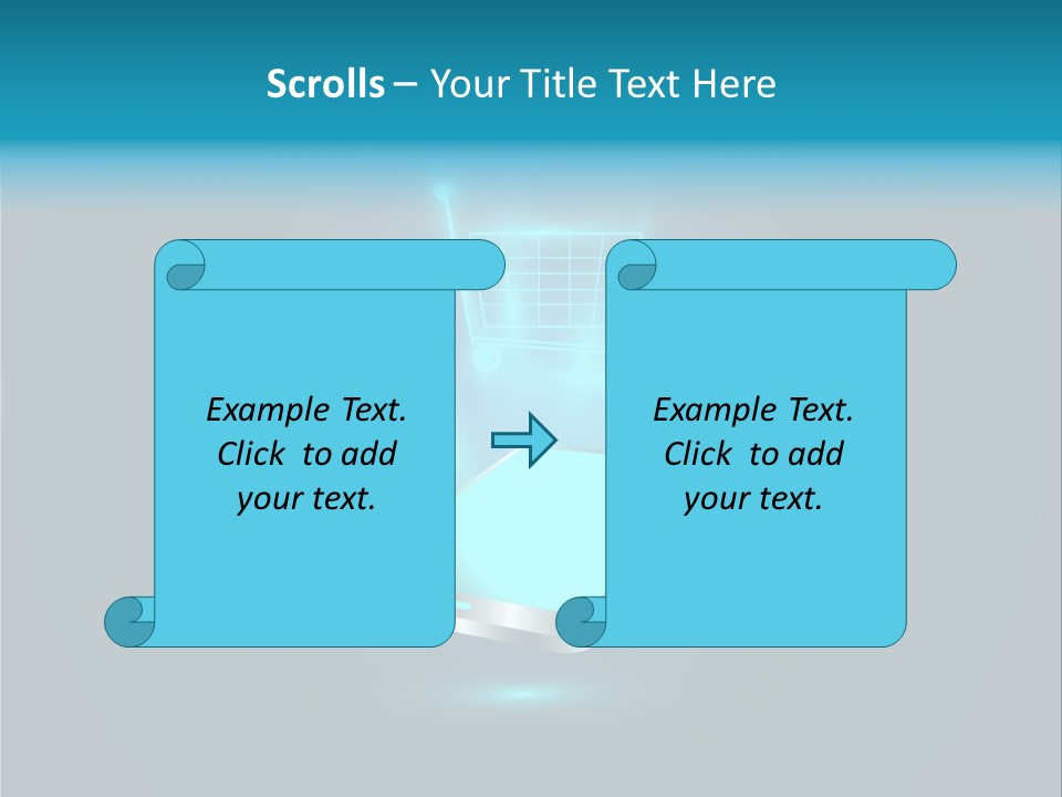 A Shopping Cart On Top Of A Cell Phone PowerPoint Template