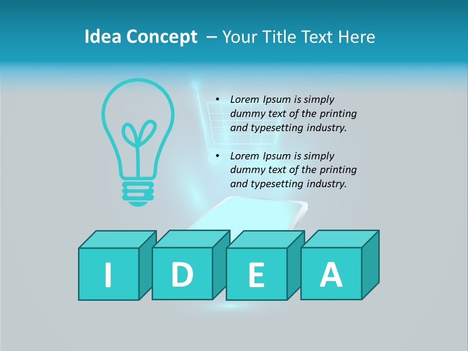 A Shopping Cart On Top Of A Cell Phone PowerPoint Template