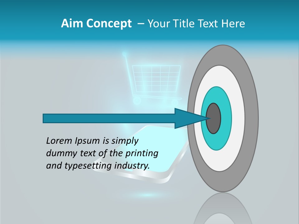 A Shopping Cart On Top Of A Cell Phone PowerPoint Template