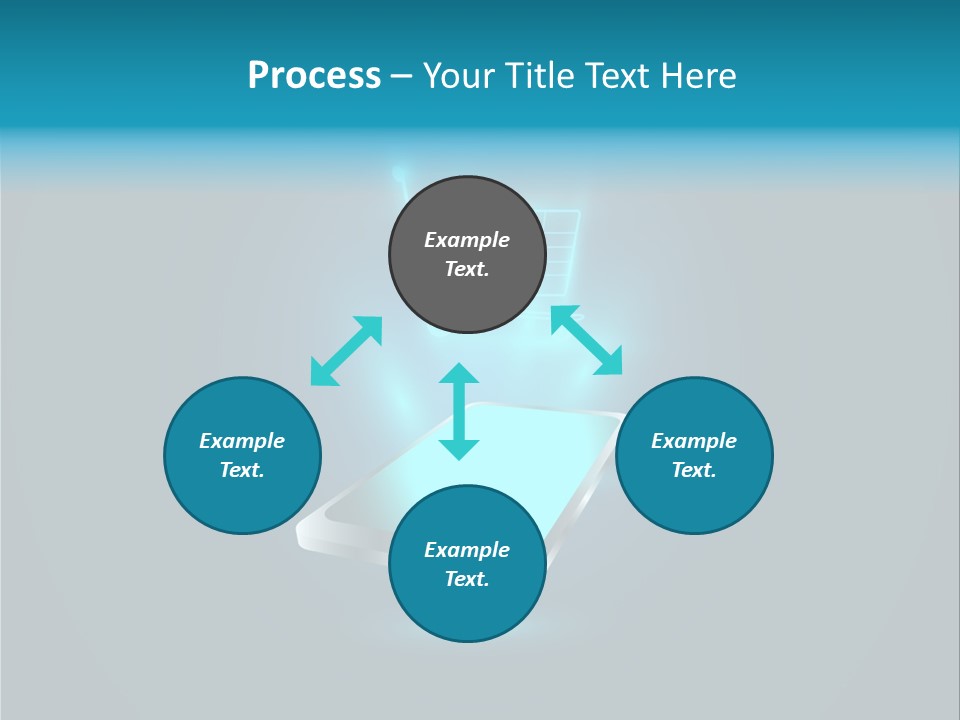 A Shopping Cart On Top Of A Cell Phone PowerPoint Template