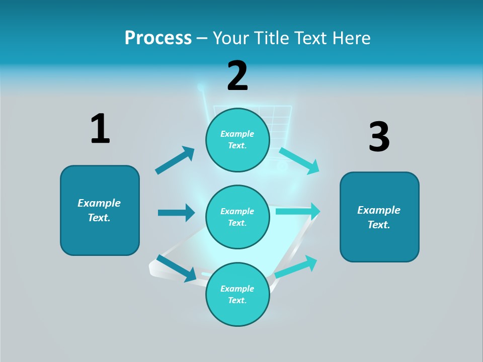 A Shopping Cart On Top Of A Cell Phone PowerPoint Template