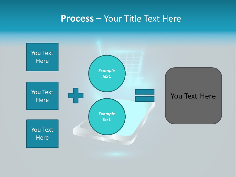 A Shopping Cart On Top Of A Cell Phone PowerPoint Template