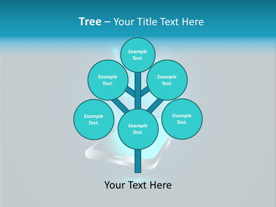 A Shopping Cart On Top Of A Cell Phone PowerPoint Template