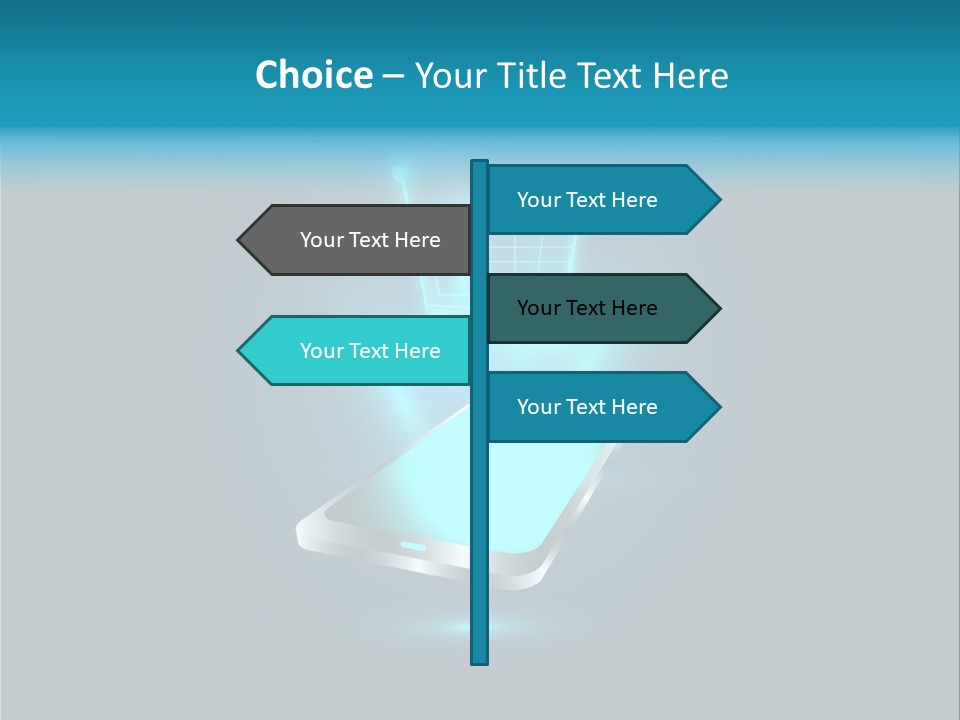 A Shopping Cart On Top Of A Cell Phone PowerPoint Template