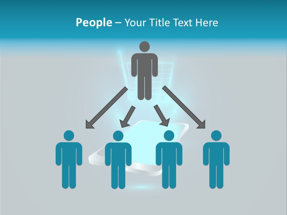 A Shopping Cart On Top Of A Cell Phone PowerPoint Template