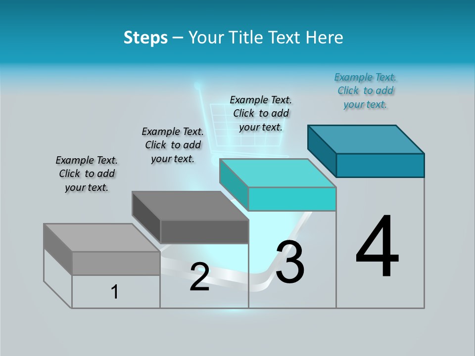 A Shopping Cart On Top Of A Cell Phone PowerPoint Template