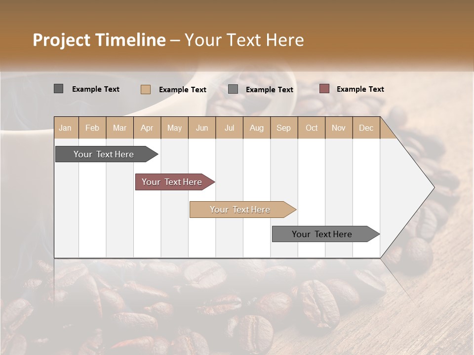 A Cup Of Coffee Sitting On Top Of A Pile Of Coffee Beans PowerPoint Template
