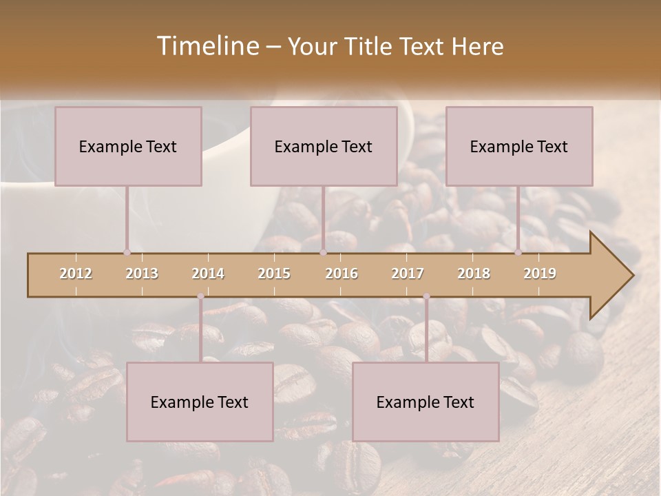 A Cup Of Coffee Sitting On Top Of A Pile Of Coffee Beans PowerPoint Template