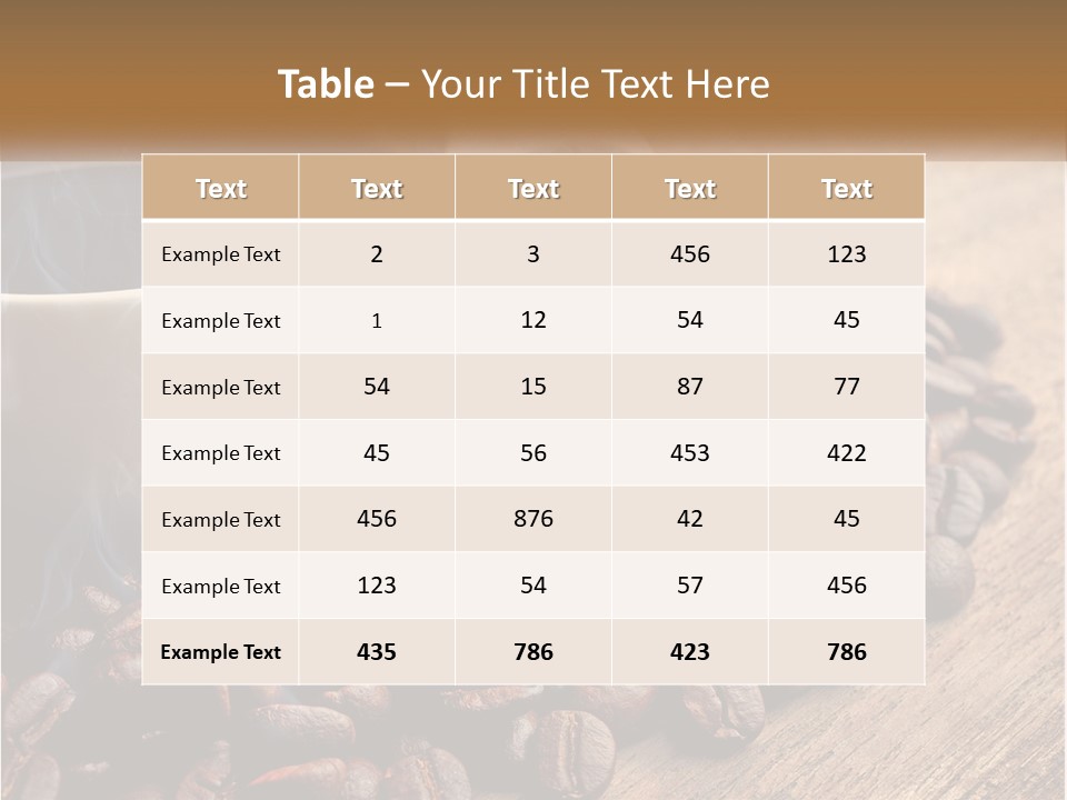 A Cup Of Coffee Sitting On Top Of A Pile Of Coffee Beans PowerPoint Template