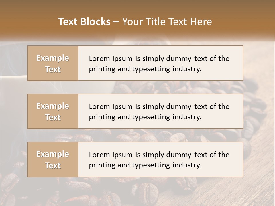 A Cup Of Coffee Sitting On Top Of A Pile Of Coffee Beans PowerPoint Template