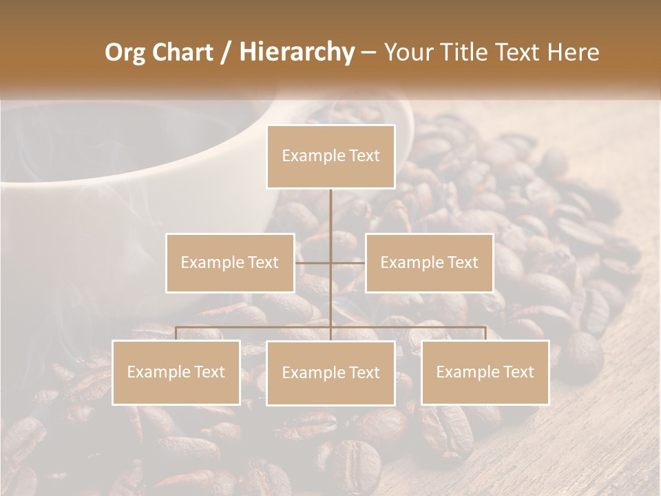 A Cup Of Coffee Sitting On Top Of A Pile Of Coffee Beans PowerPoint Template