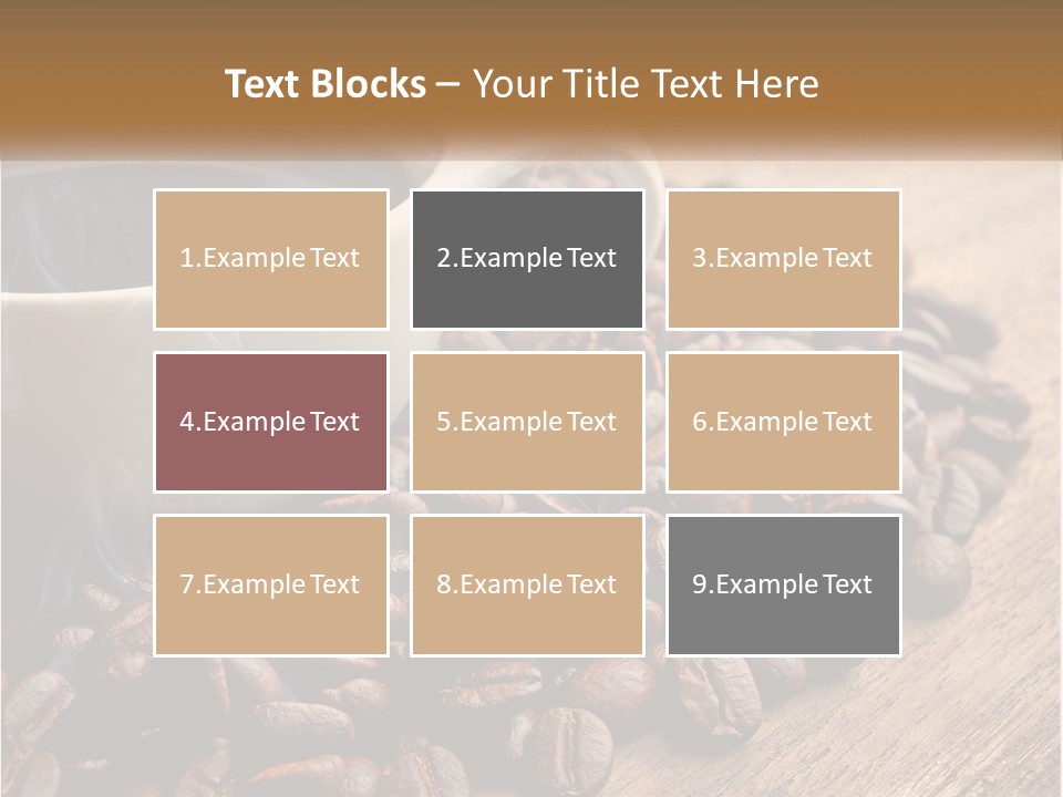 A Cup Of Coffee Sitting On Top Of A Pile Of Coffee Beans PowerPoint Template