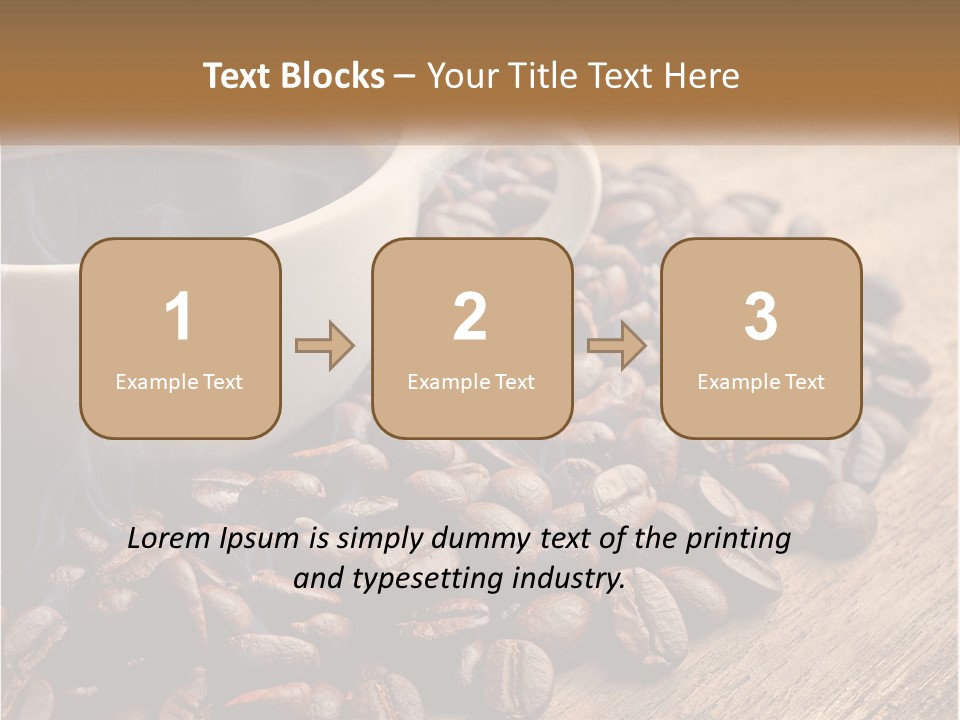 A Cup Of Coffee Sitting On Top Of A Pile Of Coffee Beans PowerPoint Template