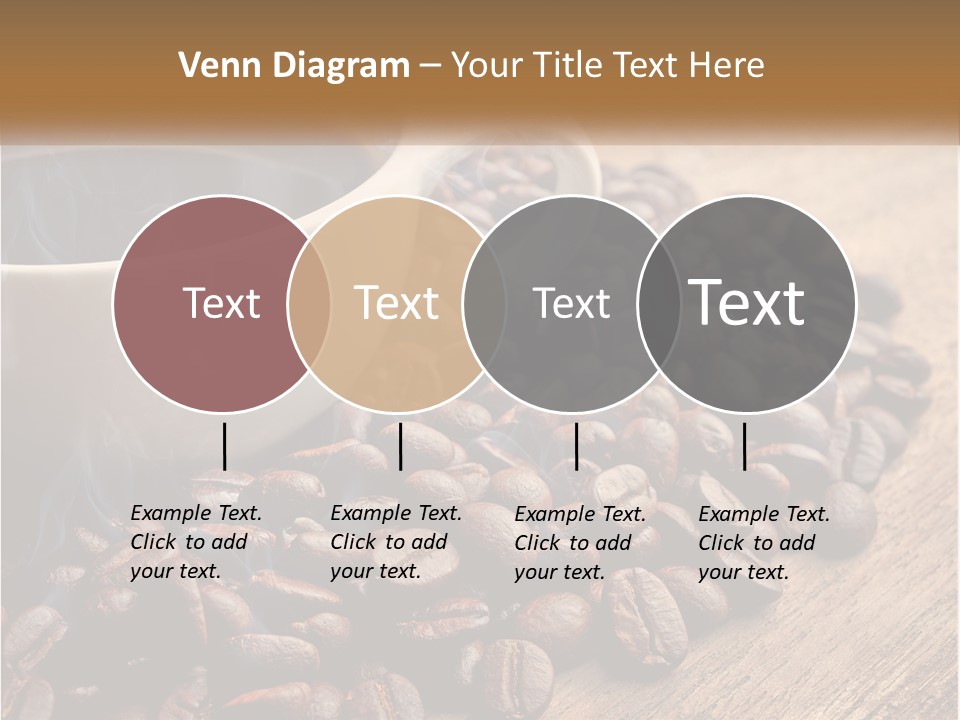A Cup Of Coffee Sitting On Top Of A Pile Of Coffee Beans PowerPoint Template