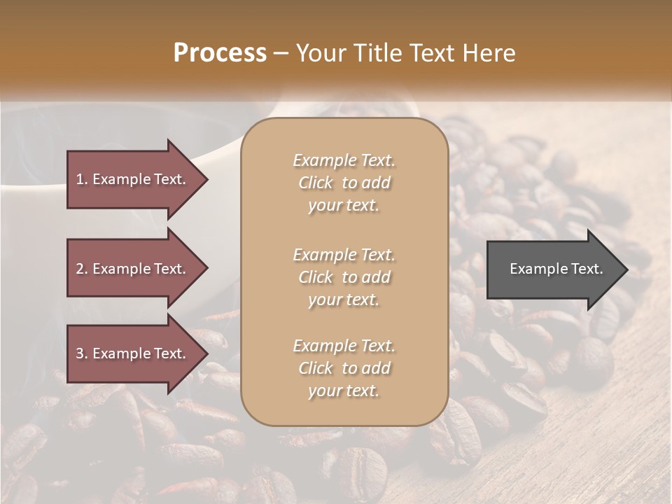 A Cup Of Coffee Sitting On Top Of A Pile Of Coffee Beans PowerPoint Template