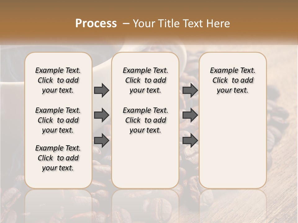 A Cup Of Coffee Sitting On Top Of A Pile Of Coffee Beans PowerPoint Template