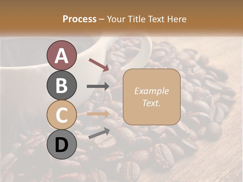 A Cup Of Coffee Sitting On Top Of A Pile Of Coffee Beans PowerPoint Template