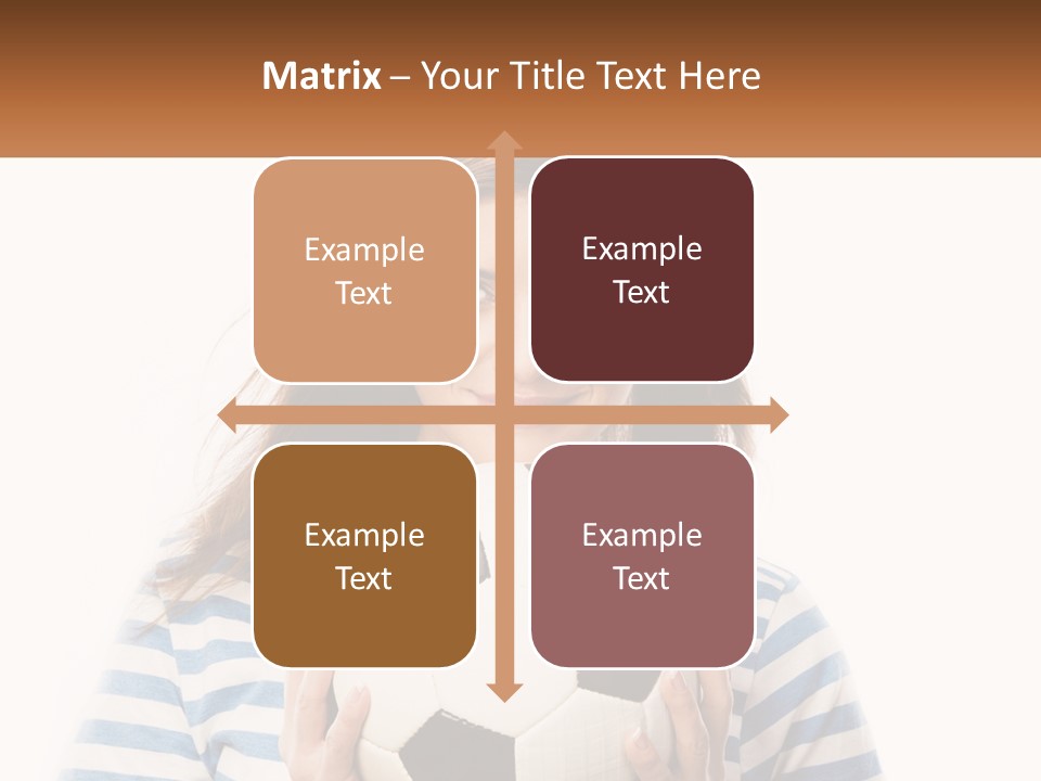 A Woman Holding A Soccer Ball In Her Hands PowerPoint Template