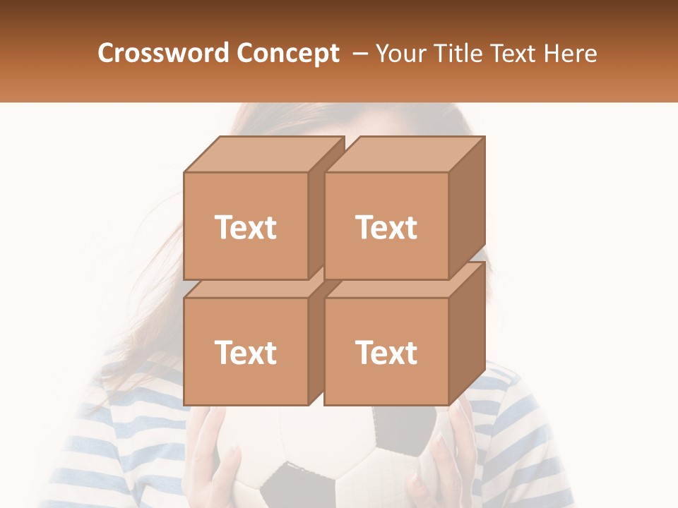 A Woman Holding A Soccer Ball In Her Hands PowerPoint Template