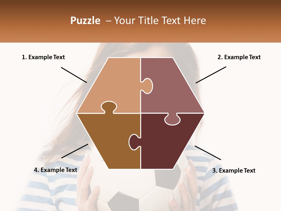 A Woman Holding A Soccer Ball In Her Hands PowerPoint Template