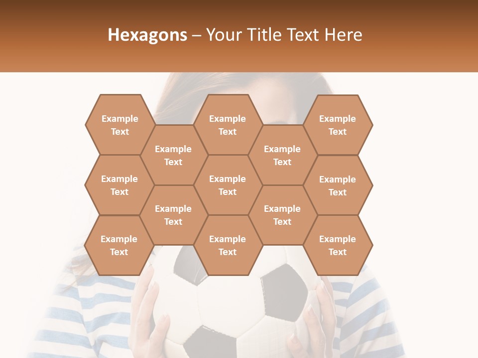 A Woman Holding A Soccer Ball In Her Hands PowerPoint Template