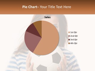 A Woman Holding A Soccer Ball In Her Hands PowerPoint Template