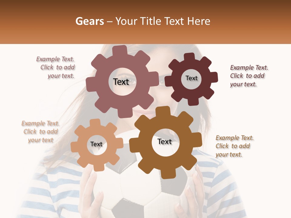 A Woman Holding A Soccer Ball In Her Hands PowerPoint Template