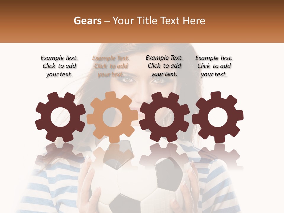 A Woman Holding A Soccer Ball In Her Hands PowerPoint Template