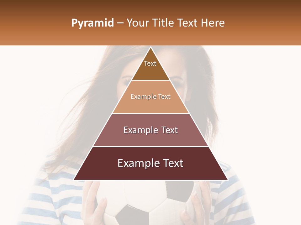 A Woman Holding A Soccer Ball In Her Hands PowerPoint Template