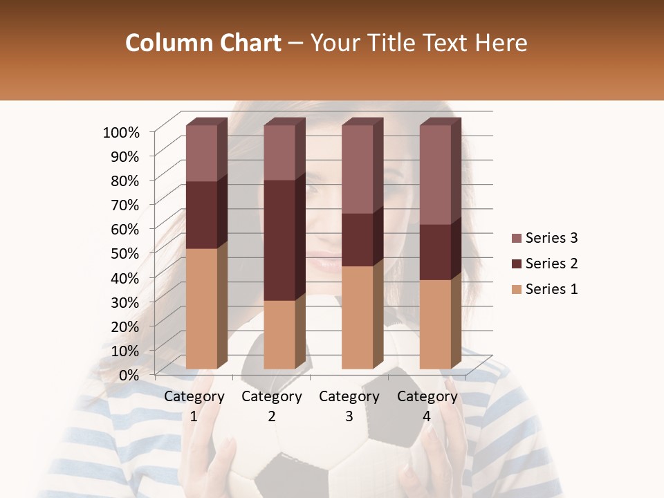 A Woman Holding A Soccer Ball In Her Hands PowerPoint Template