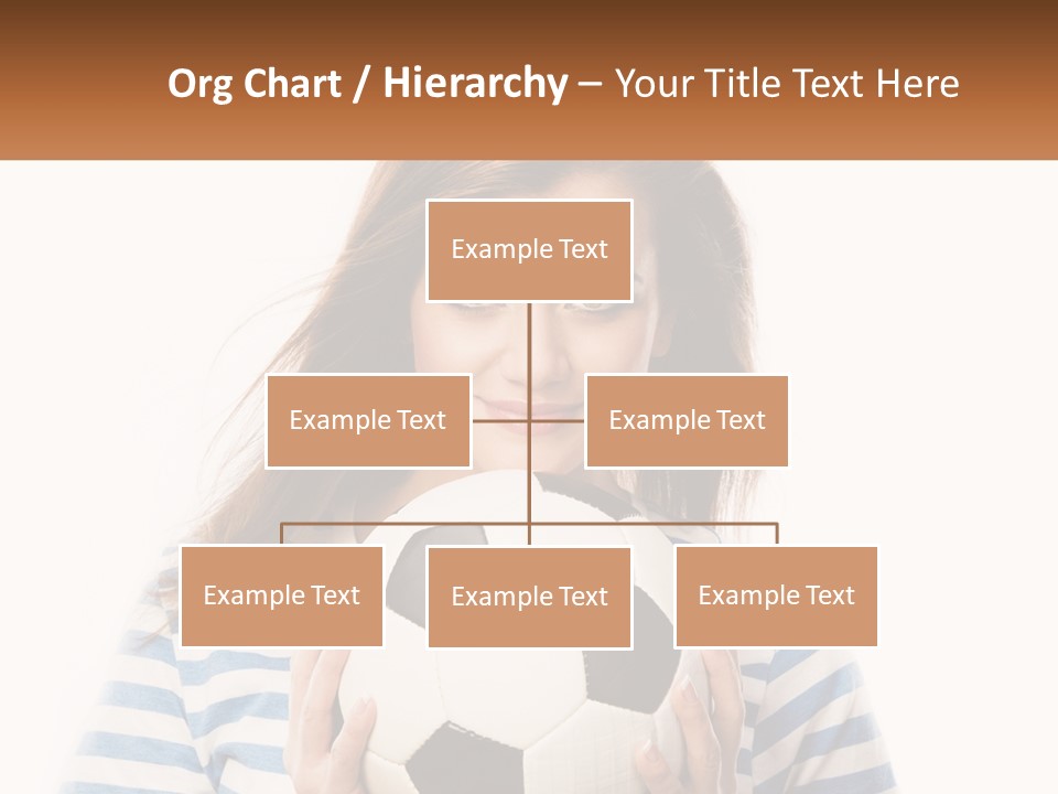 A Woman Holding A Soccer Ball In Her Hands PowerPoint Template