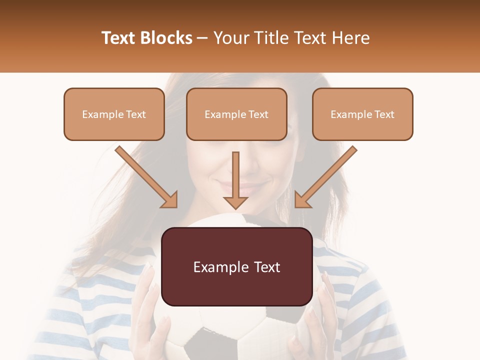 A Woman Holding A Soccer Ball In Her Hands PowerPoint Template