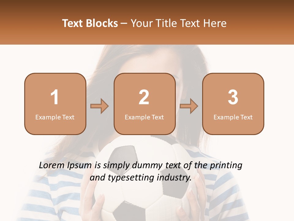 A Woman Holding A Soccer Ball In Her Hands PowerPoint Template