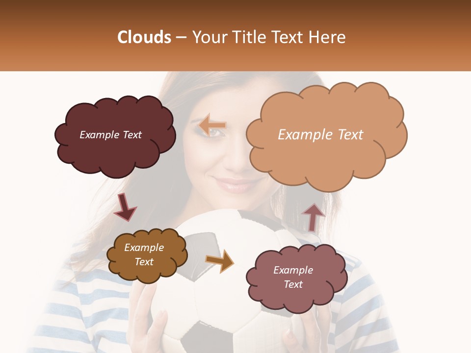 A Woman Holding A Soccer Ball In Her Hands PowerPoint Template