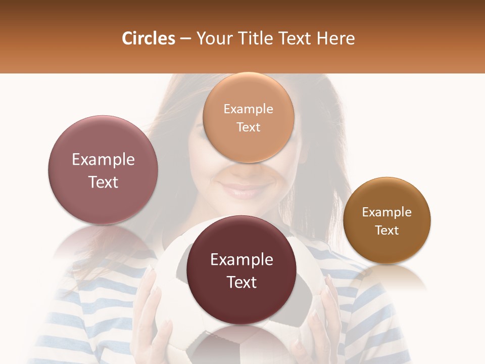 A Woman Holding A Soccer Ball In Her Hands PowerPoint Template