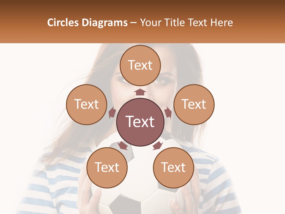 A Woman Holding A Soccer Ball In Her Hands PowerPoint Template