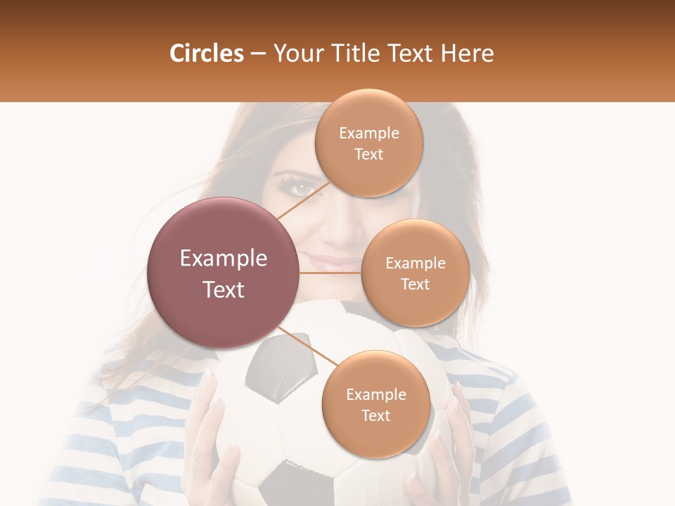 A Woman Holding A Soccer Ball In Her Hands PowerPoint Template