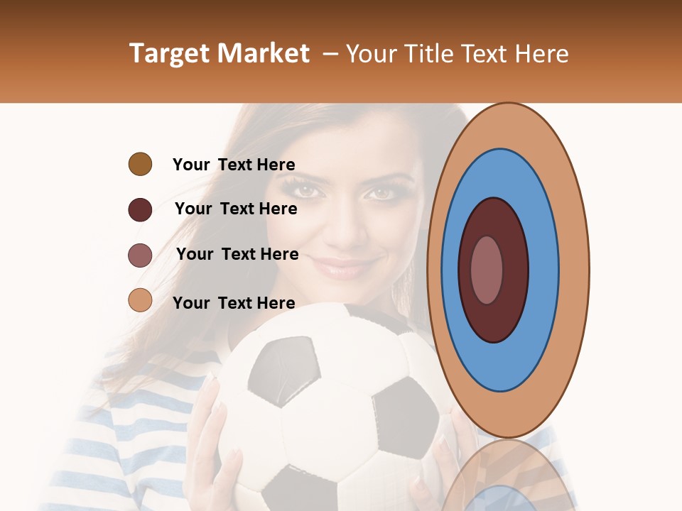 A Woman Holding A Soccer Ball In Her Hands PowerPoint Template