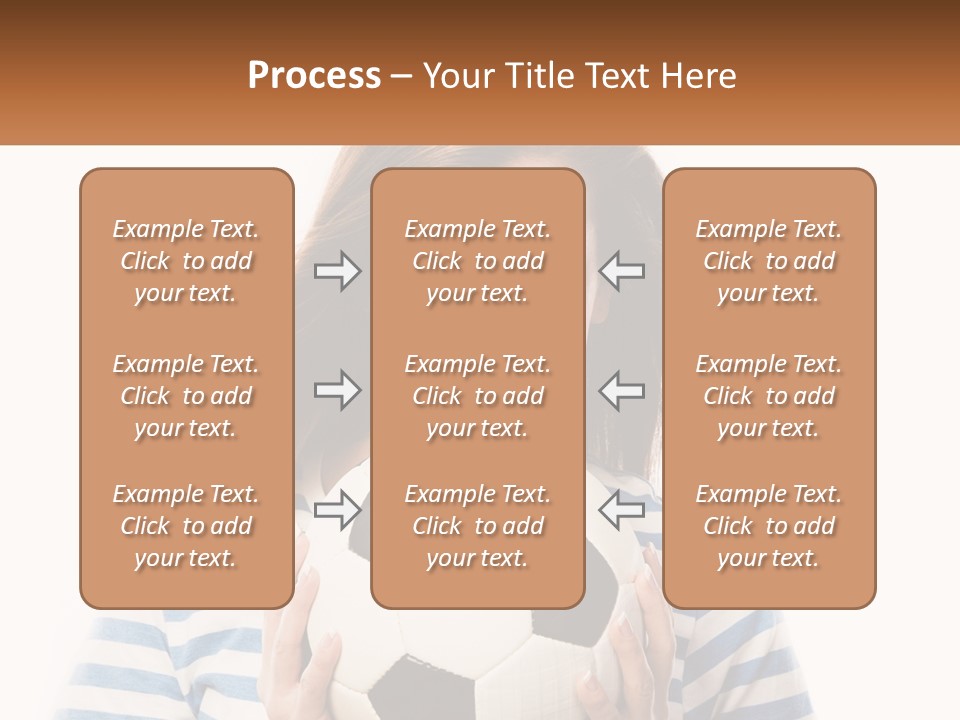 A Woman Holding A Soccer Ball In Her Hands PowerPoint Template