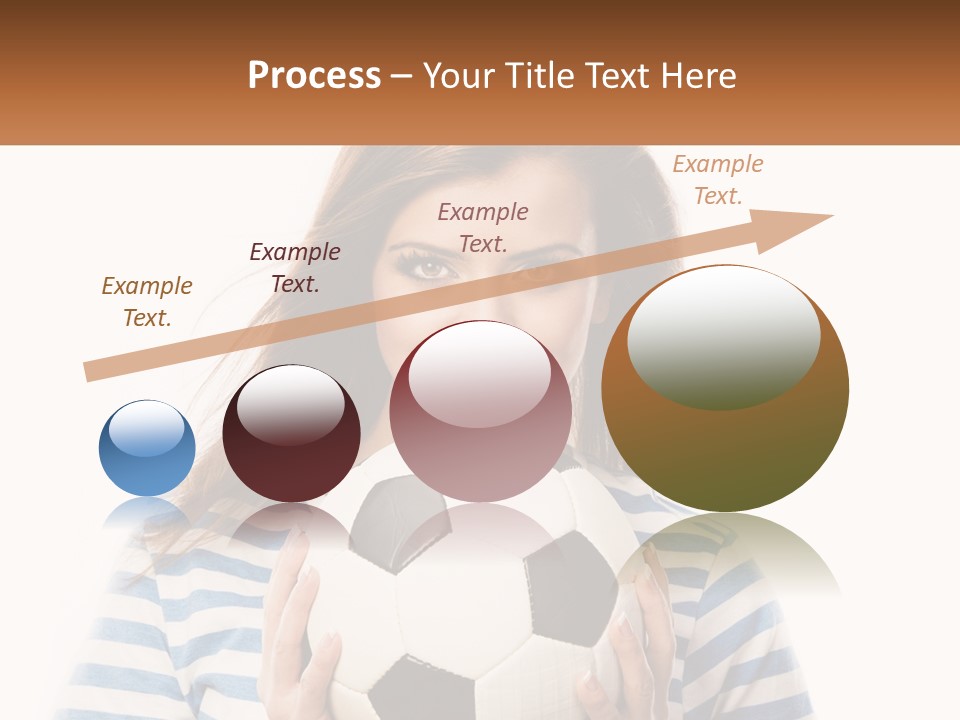 A Woman Holding A Soccer Ball In Her Hands PowerPoint Template